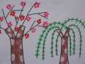 桃树 儿童画 儿童美术桃树教案模板