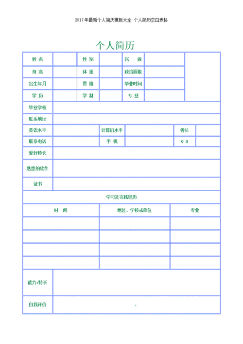 个人简历表格 个人简历下载表格模板-第3张图片-马瑞范文网